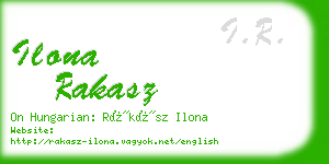 ilona rakasz business card